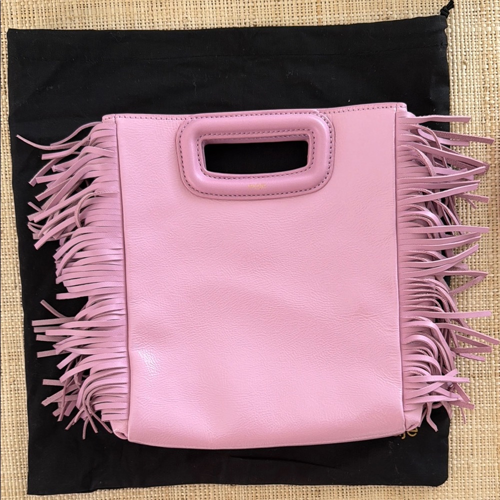 Mage leather fringe purse